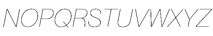 Neue Montreal Variable Hairline Italic Font UPPERCASE