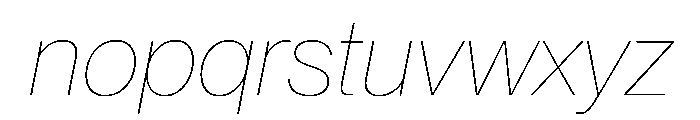 Neue Montreal Variable Hairline Italic Font LOWERCASE