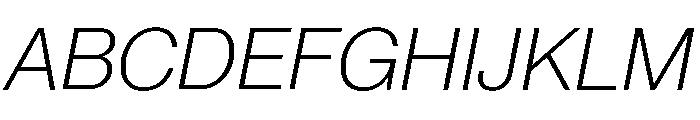 Neue Montreal Variable Light Italic Font UPPERCASE