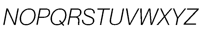Neue Montreal Variable Light Italic Font UPPERCASE