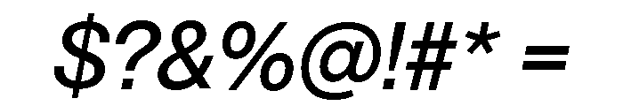Neue Montreal Variable Medium Italic Font OTHER CHARS