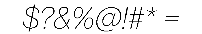 Neue Montreal Variable Thin Italic Font OTHER CHARS