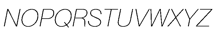 Neue Montreal Variable Thin Italic Font UPPERCASE