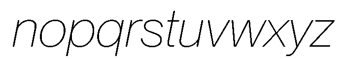 Neue Montreal Variable Thin Italic Font LOWERCASE
