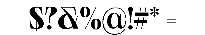 Neue World Bold Font OTHER CHARS