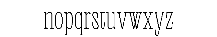 Neue World Condensed Thin Font LOWERCASE