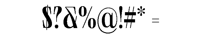Neue World Condensed Variable Regular 5 Font OTHER CHARS