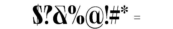 Neue World Condensed Variable Regular 6 Font OTHER CHARS