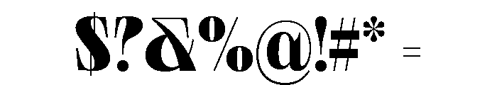 Neue World Condensed Variable Regular 8 Font OTHER CHARS
