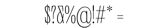 Neue World Condensed Variable Regular Font OTHER CHARS
