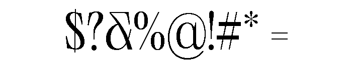 Neue World Light Font OTHER CHARS