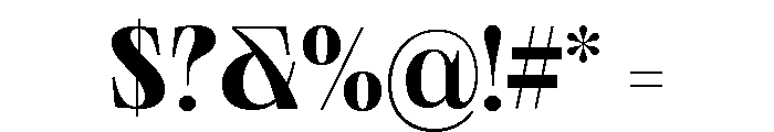 Neue World Normal Variable Regular 6 Font OTHER CHARS