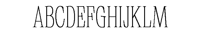 Neue World Semi Condensed Thin Font UPPERCASE