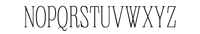Neue World Semi Condensed Thin Font UPPERCASE