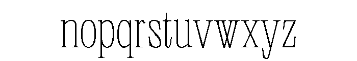 Neue World Semi Condensed Thin Font LOWERCASE