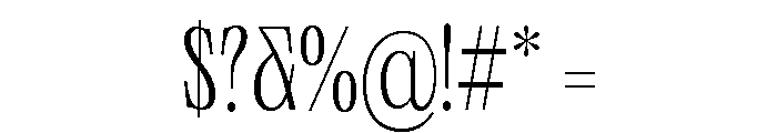 Neue World Semi Condensed Ultralight Font OTHER CHARS