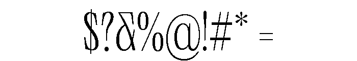 Neue World Semi Condensed Variable Regular 2 Font OTHER CHARS