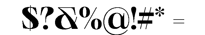 Neue World Semi Extended Bold Font OTHER CHARS