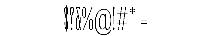 Neue World Super Condensed Thin Font OTHER CHARS