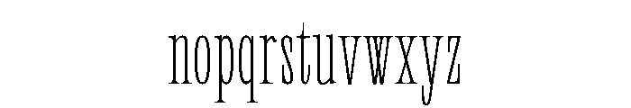 Neue World Super Condensed Thin Font LOWERCASE