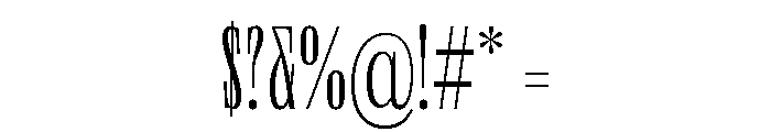 Neue World Super Condensed Variable Regular 2 Font OTHER CHARS