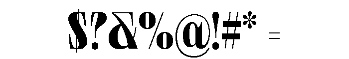 Neue World Super Condensed Variable Regular 7 Font OTHER CHARS