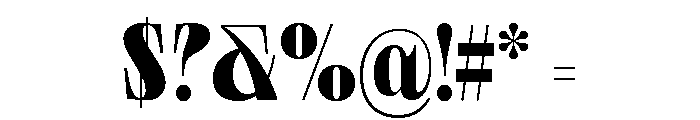 Neue World Super Condensed Variable Regular 8 Font OTHER CHARS