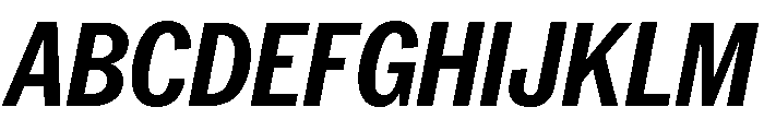 Neue York Condensed Italic 6 Font UPPERCASE