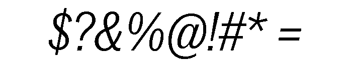 Neue York Italic 18 Font OTHER CHARS