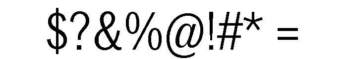 Neue York Light Condensed Italic Font OTHER CHARS