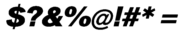 NeuemoderneGrotesk BlackItalic Font OTHER CHARS