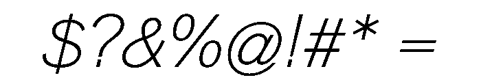 NeuemoderneGrotesk ThinItalic Font OTHER CHARS