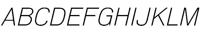 NeuemoderneGrotesk ThinItalic Font UPPERCASE