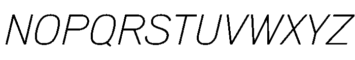 NeuemoderneGrotesk ThinItalic Font UPPERCASE