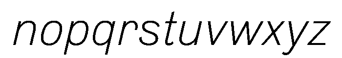 NeuemoderneGrotesk ThinItalic Font LOWERCASE