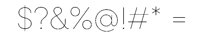 NeulisNeue Hairline Font OTHER CHARS
