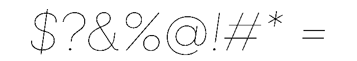 NeulisNeue HairlineItalic Font OTHER CHARS