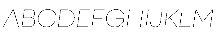 NeulisNeue HairlineItalic Font UPPERCASE