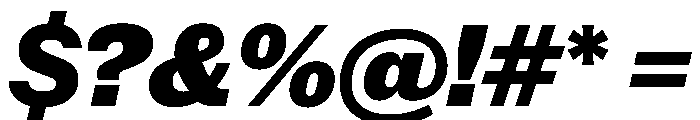 New Doric Black Italic Font OTHER CHARS
