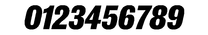 New Doric Condensed Extrabold Italic Font OTHER CHARS