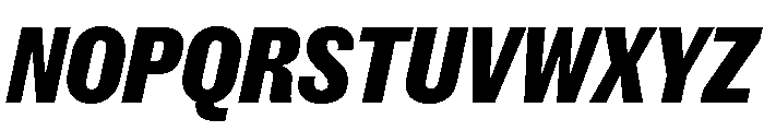 New Doric Condensed Extrabold Italic Font UPPERCASE