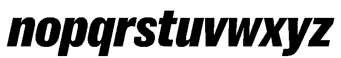 New Doric Condensed Extrabold Italic Font LOWERCASE