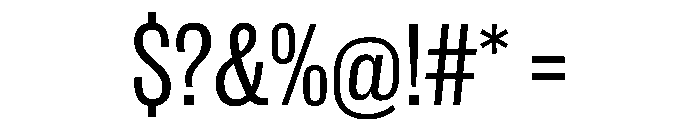 New Doric Condensed Regular Font OTHER CHARS