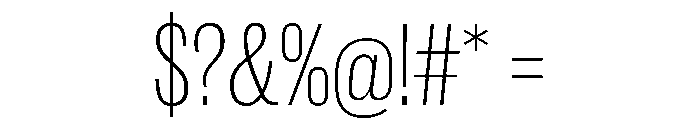 New Doric Condensed Thin Font OTHER CHARS