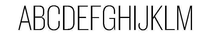 New Doric Condensed Thin Font UPPERCASE