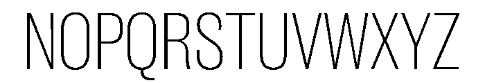 New Doric Condensed Thin Font UPPERCASE