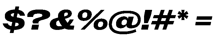 New Doric Extended Extrabold Italic Font OTHER CHARS