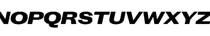 New Doric Extended Extrabold Italic Font UPPERCASE