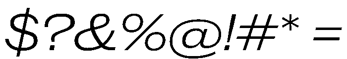 New Doric Extended Light Italic Font OTHER CHARS
