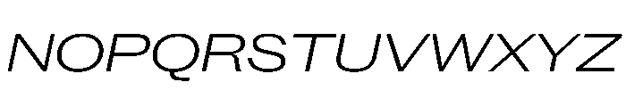 New Doric Extended Light Italic Font UPPERCASE